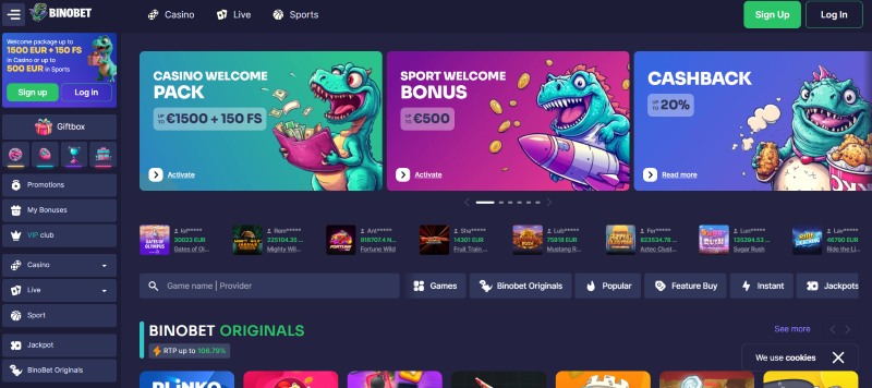 Binobet No account casino