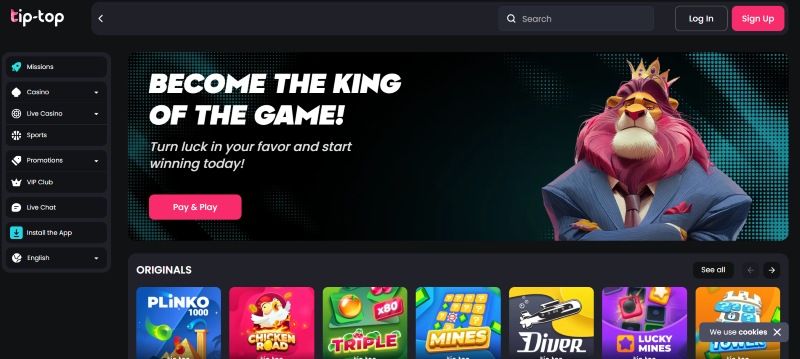 TipTop casino nederlandse