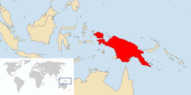 kaart nieuwguinea