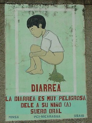 Poster uit Nicaragua: 'Diarree is gevaarlijk'