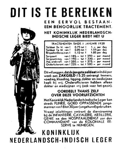 wervingsaffiche voor het knil