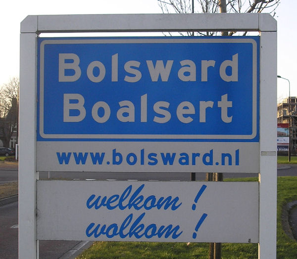plaatsnaambord in Friesland