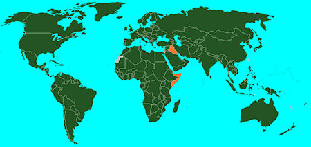 kaart wereld