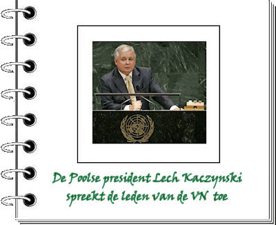 De Poolse president spreekt de Algemene Vergadering van de VN toe